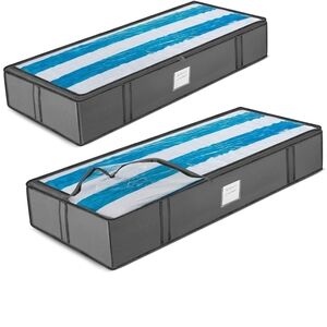 Zober 2 Storage Bags Underbed Jumbo Storage Organizer Gray Plastic Bags  NIB